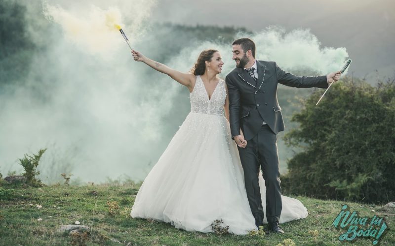Reportaje de boda con las fotos realizadas en la montaña en La Rioja
